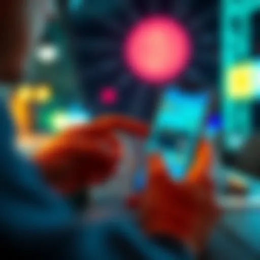 Person using a smartphone to buy Bitcoin with a wallet app on screen