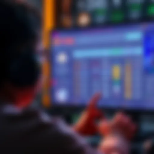 A person looking at a computer screen displaying various cryptocurrency exchanges with T-Fuel options in Georgia