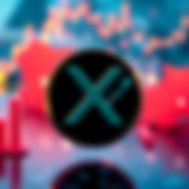 A visual representation of Canadian ETFs holding XRP, illustrating investor interest with a backdrop of financial growth symbols.