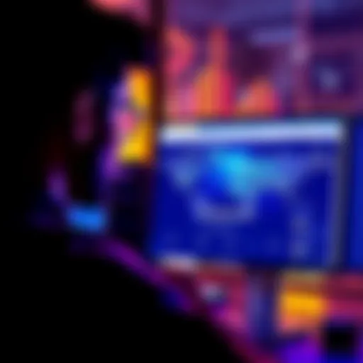 A person looking at a computer screen displaying Cardano's logo and Blockchain.com interface, with excitement about the new accessibility for users.