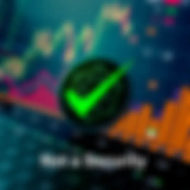 A visual representation of Cardano (ADA) logo with a green checkmark symbolizing it is not a security, set against a backdrop of financial charts to indicate market implications.