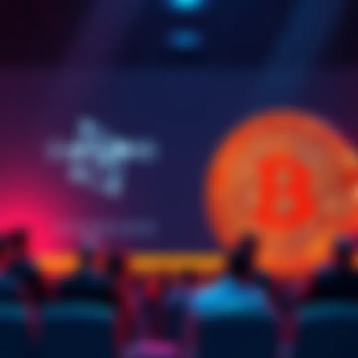 Two digital currencies, Cardano and Bitcoin, represented by their logos, with people discussing their features and benefits in a forum setting.