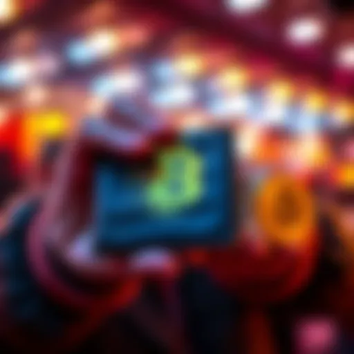 A person showing a cold wallet device while discussing converting Bitcoin to cash