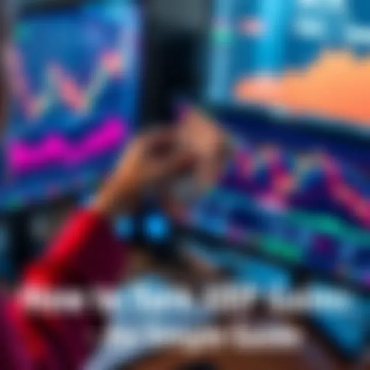 A person holding cash while looking at a computer screen displaying XRP charts