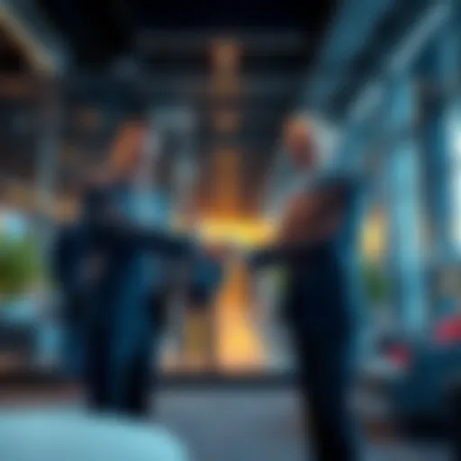 Cecabank representatives shaking hands with cryptocurrency exchange officials in a modern office setting, showcasing their new partnership.
