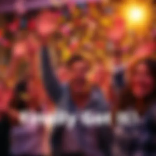 A group of people celebrating a significant achievement with confetti and smiles, showing excitement and joy