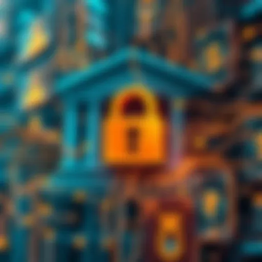 A digital representation of currency with a lock symbol, showing security concerns related to Central Bank Digital Currencies.