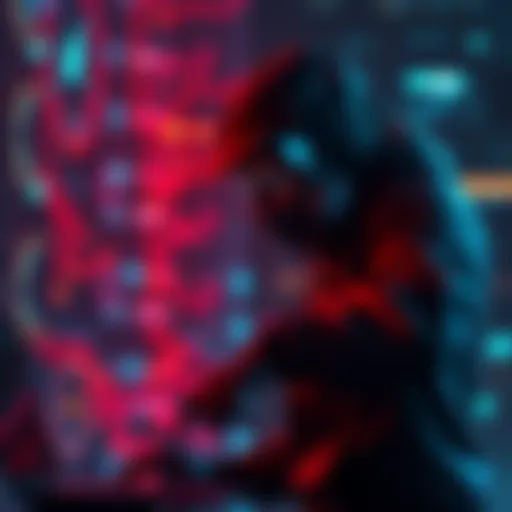 Visual representation of a hacker exploiting vulnerabilities in a DeFi platform, symbolizing the recent $223 million hack of the Cetus Protocol.