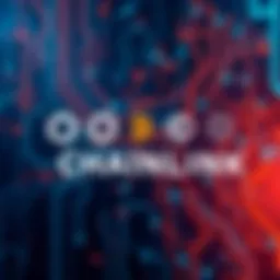 Logos of major partners of Chainlink displayed together against a tech background