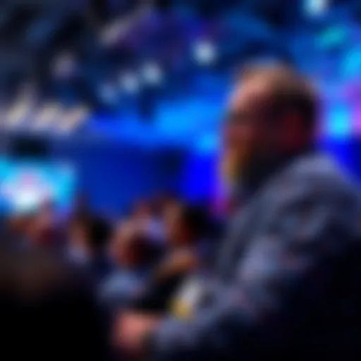 Charles Hoskinson shares his insights on blockchain technology at a conference, engaging with an audience.