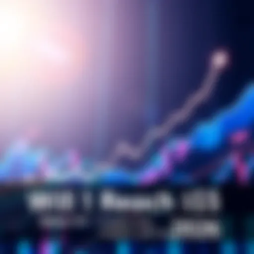 A graph depicting a rising trend line suggesting price increase towards $5