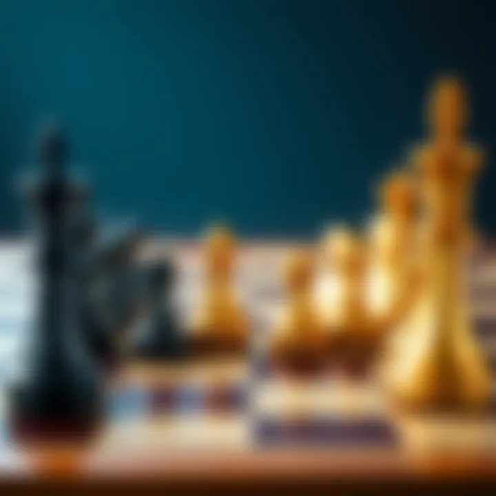 A checkers and chess board showing pieces in play, symbolizing investment strategies.