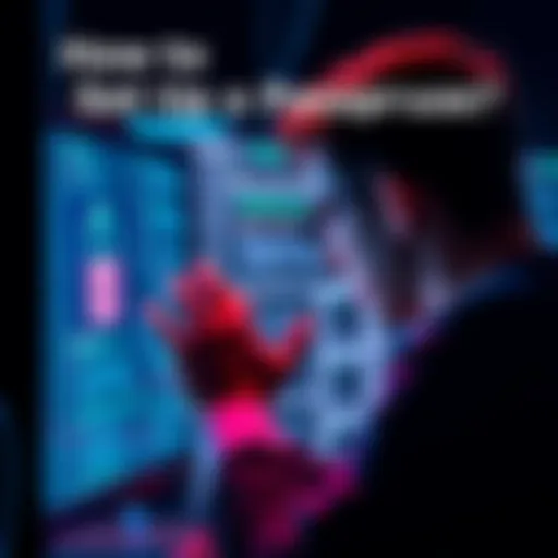 A person looking at a computer screen while contemplating a passphrase for their account.
