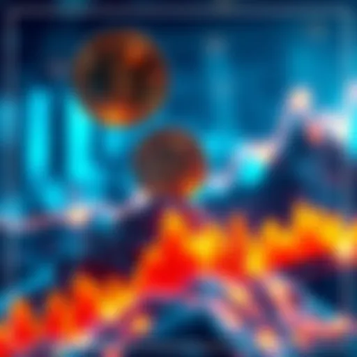 A shiny coin rising above a digital graph, symbolizing growth and optimism in the market.