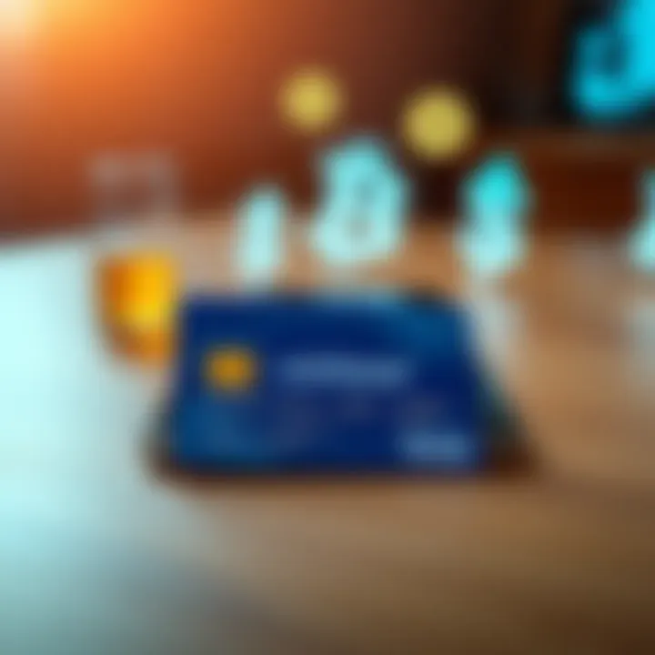 Coinbase Credit Card on a Table A Coinbase credit card placed on a wooden table with a smartphone and cryptocurrency symbols in the background, illustrating user experiences with the card.