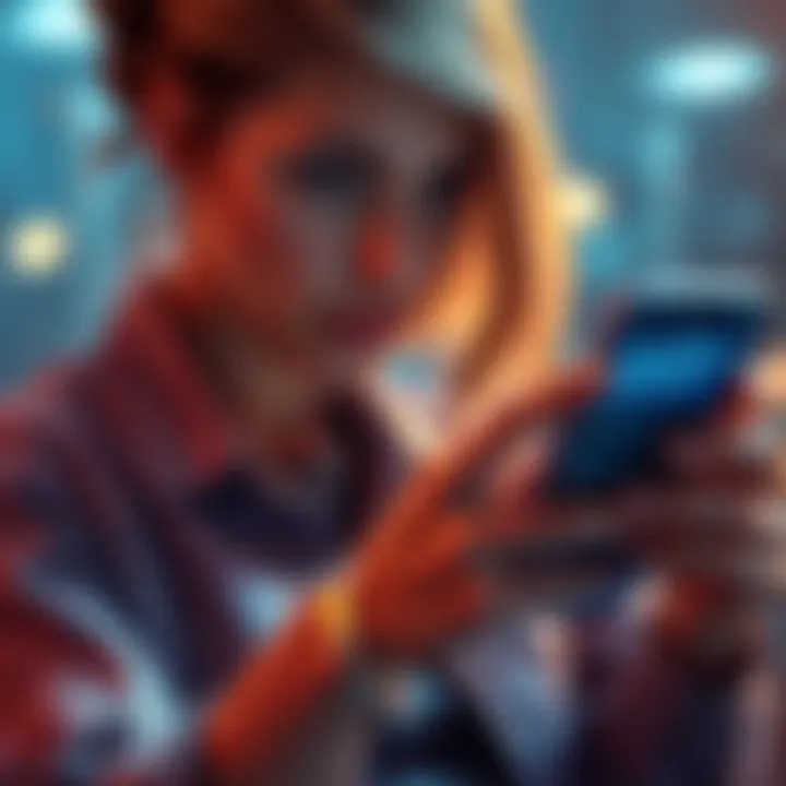 A worried woman looking at her phone with suspicious messages on the screen, symbolizing security concerns about Coinbase
