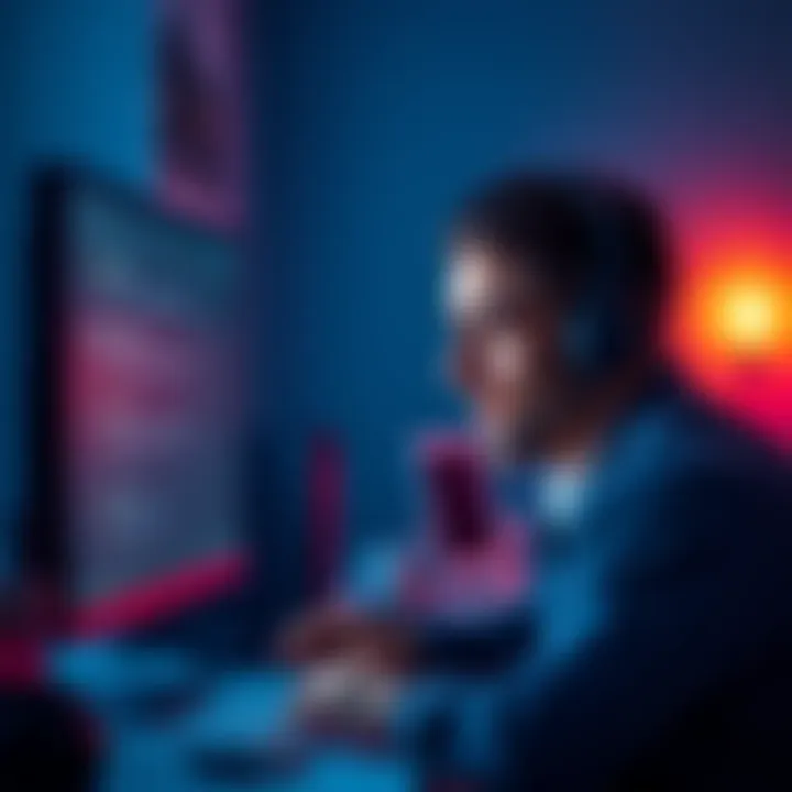 A frustrated person looking at a computer screen showing Coinbase support issues, with chat and agent icons nearby