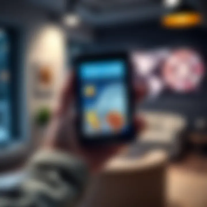A person holding a cold wallet device with a digital screen displaying cryptocurrency symbols. The setting is a well-lit room with a focus on the wallet.