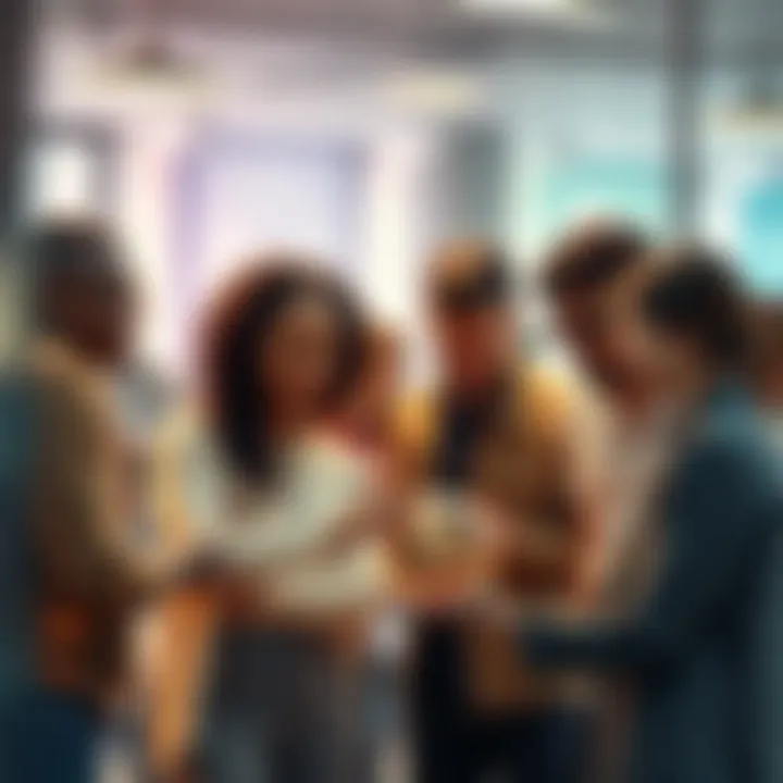 A diverse group of people collaborating on a project, representing the impact of decentralization on communities and economies.