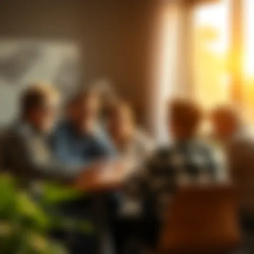 A group of concerned investors discussing issues in a community setting