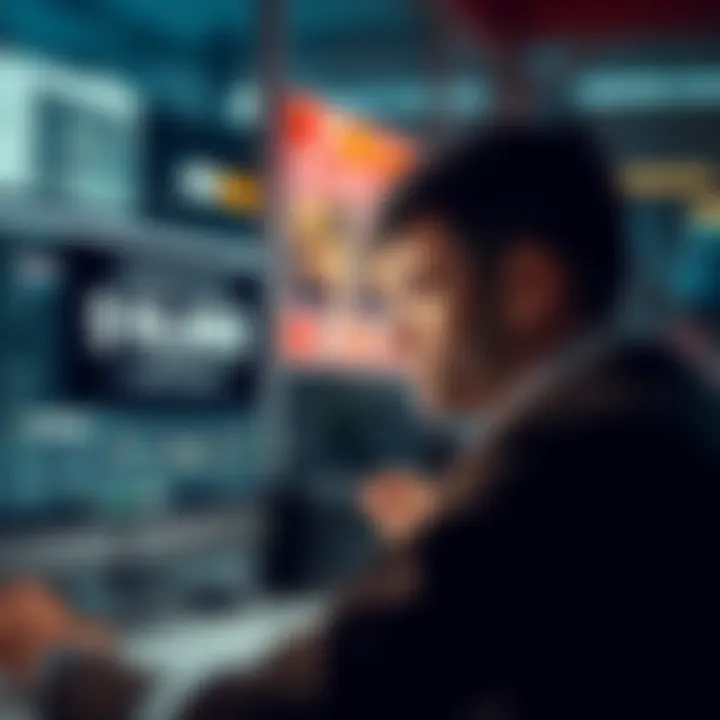 A person appears puzzled while checking a computer screen about a money transfer issue.