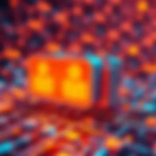 Illustration showing a group of validator icons merging into a single unit, symbolizing the consolidation of 0x01 validators into a single 0x02 unit.