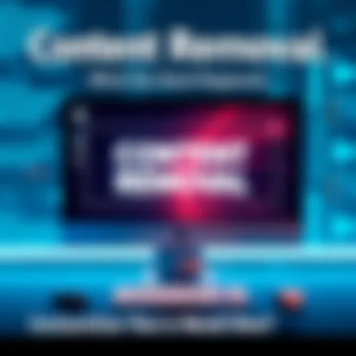 A graphic showing a computer screen with content disappearing, symbolizing instant removal on user boards.