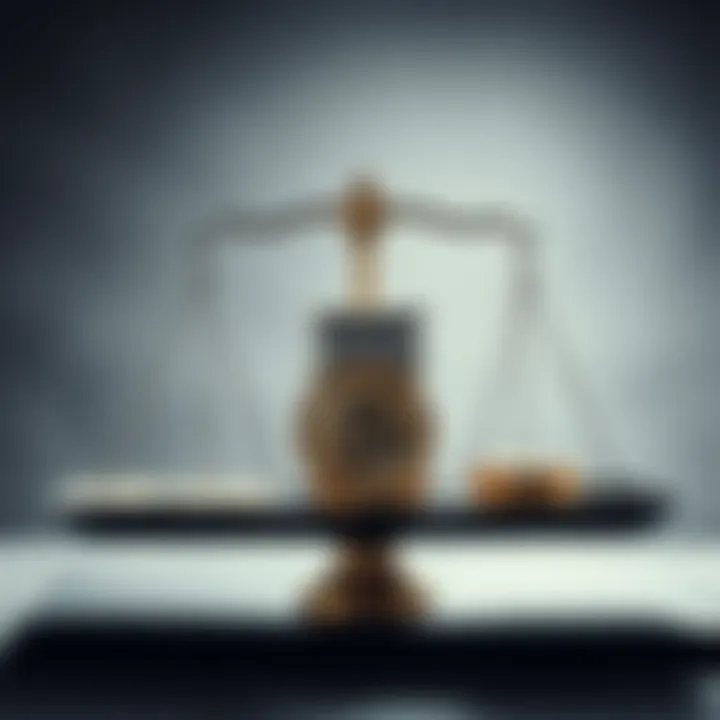 A scale balancing a stack of money and a Bitcoin symbol, representing the contrast in treatment between corporate fraud and Bitcoin criticism.