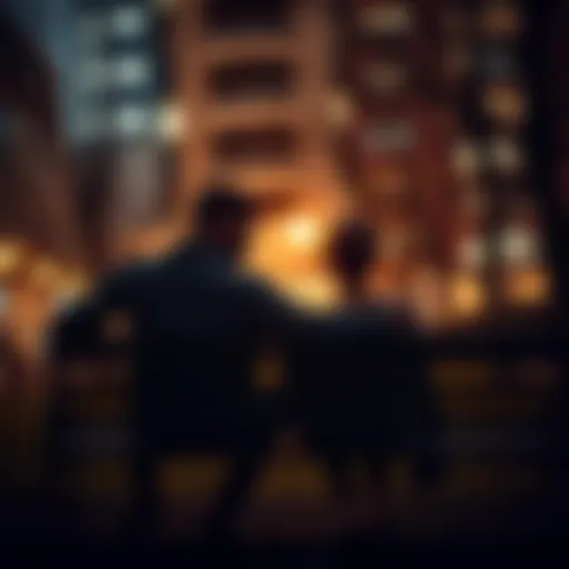A couple sitting together on a park bench, sharing a quiet moment while respecting each other's personal space