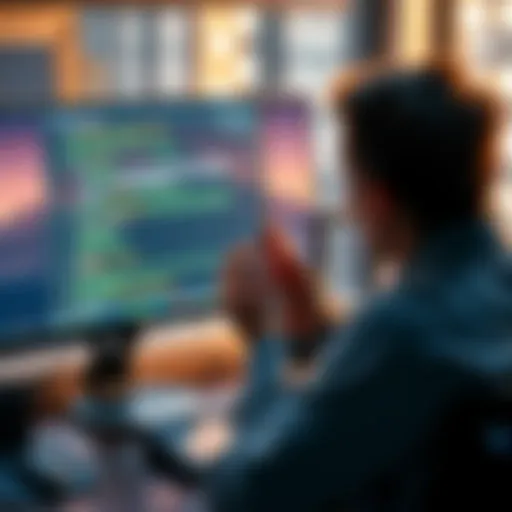 A person setting up a Bitcoin wallet on a computer with a secure seed phrase visible on the screen.