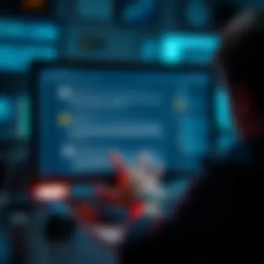 A person reading negative comments about Litecoin on a computer screen, showing frustration over the discussion in crypto forums
