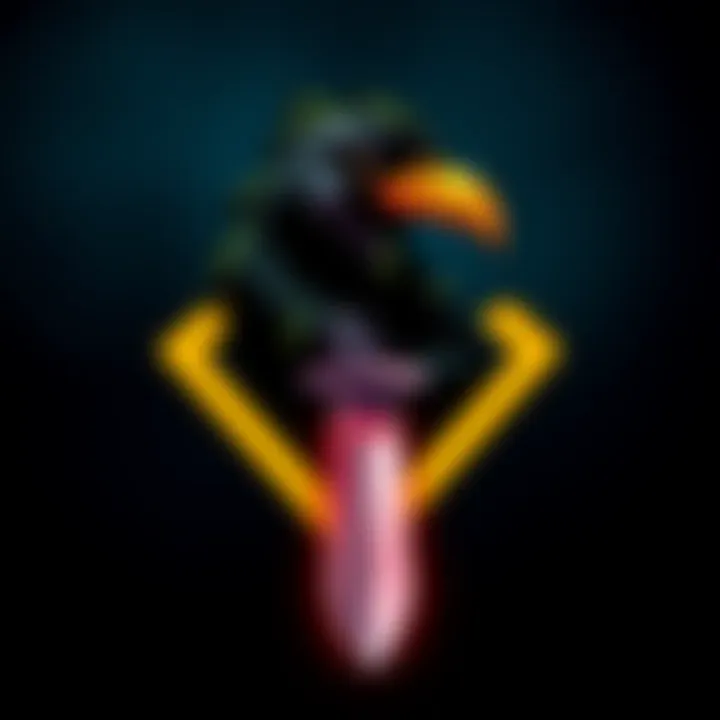 Logo of Crow with Knife holding a knife, symbolizing strength in partnerships