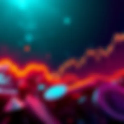 Graph showing rising cryptocurrency prices in October with a bullish trend line