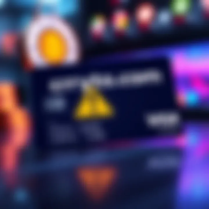 A Crypto.com Visa card displayed with a warning symbol, indicating issues with buying cryptocurrencies.