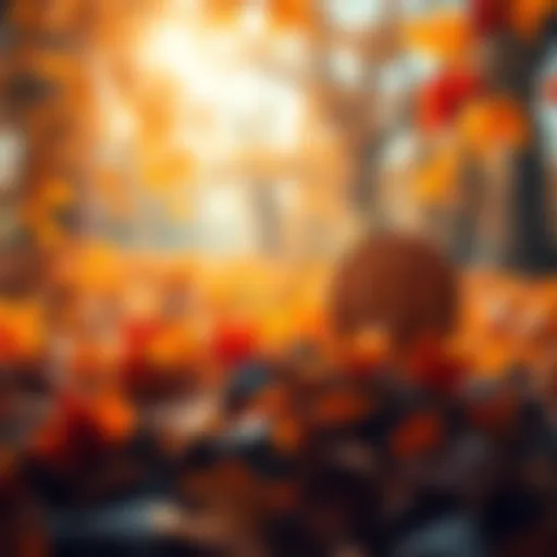 A conceptual image showing rising cryptocurrency graphs with autumn leaves in the background, symbolizing October's investment surge.