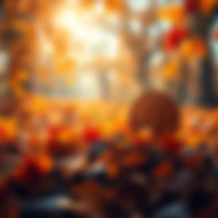 A conceptual image showing rising cryptocurrency graphs with autumn leaves in the background, symbolizing October's investment surge.