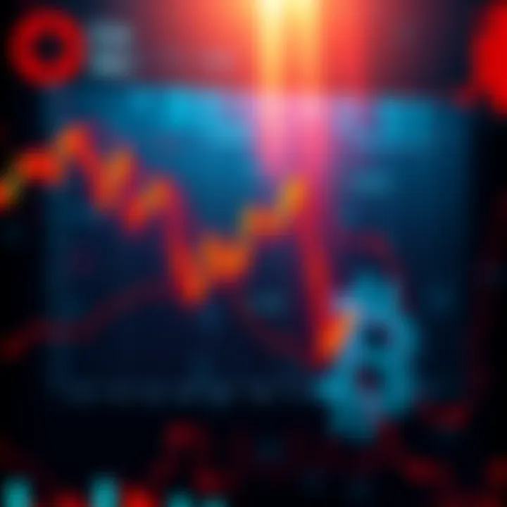 A graph showing a sharp drop in cryptocurrency values over 24 hours, illustrating a loss of $130 billion.