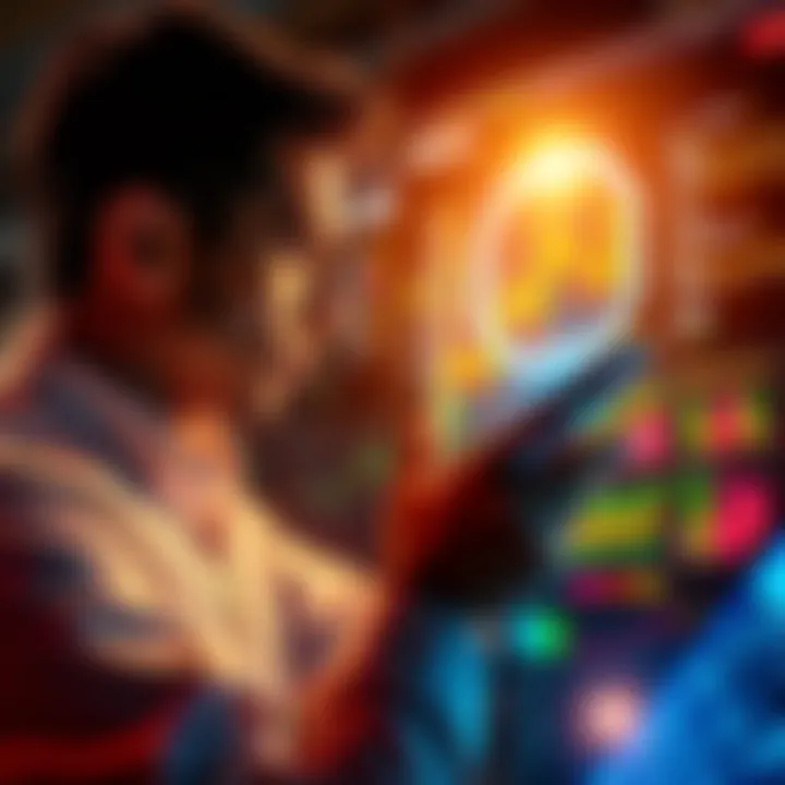 A person analyzing their cryptocurrency portfolio, considering investments in HBAR, CORE, and AVAX on a digital interface.