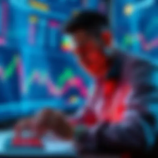 An investor analyzing cryptocurrency charts with focus on Ethereum and XRP while considering selling Theta Fuel and Polkadot.