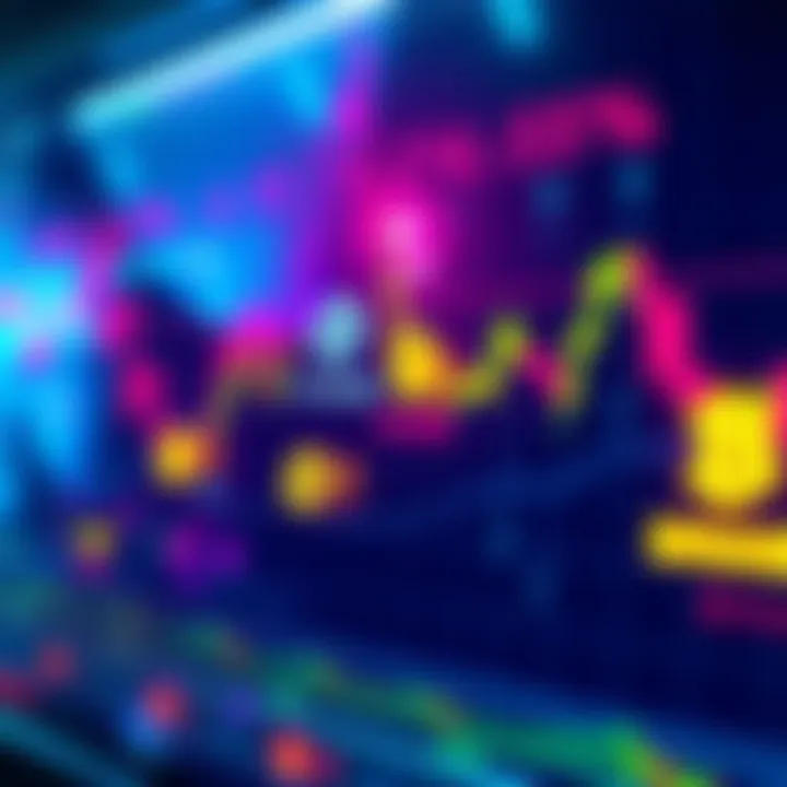A chart showing unusual spikes in cryptocurrency prices with concern icons and exchange logos like Binance