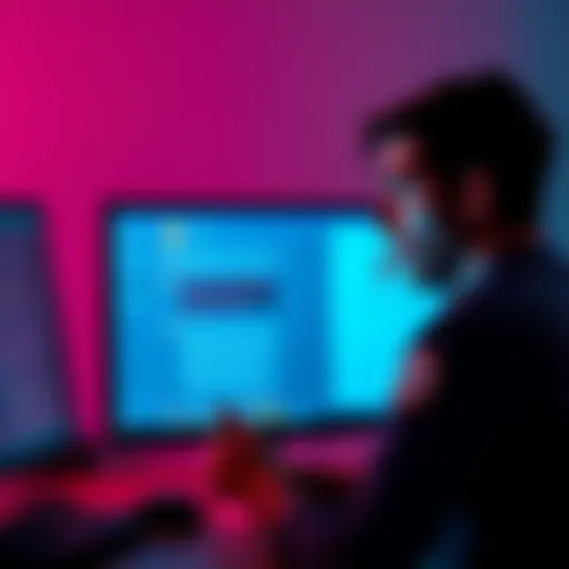 Individual expressing worry while viewing a Telegram chat on their computer, illustrating the emotional impact of a crypto scam