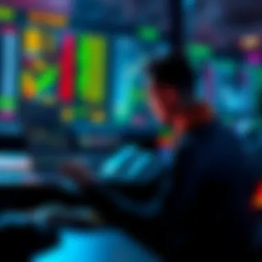 A person analyzing cryptocurrency charts and rewards on a laptop, contemplating staking options in a market
