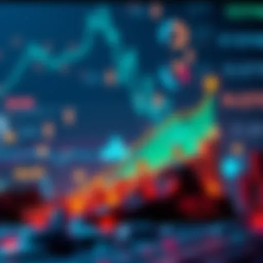 A chart showing rising investments in crypto venture capital in 2025 with icons representing different cryptocurrencies and financial growth.