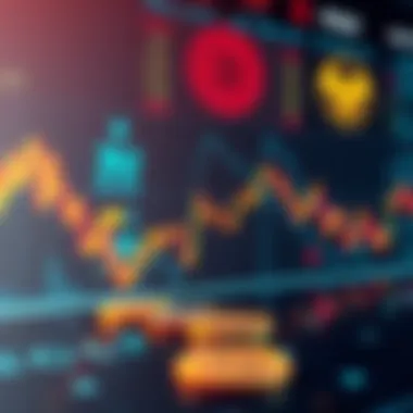 A graph showing recent fluctuations in cryptocurrency prices with regulatory symbols in the background