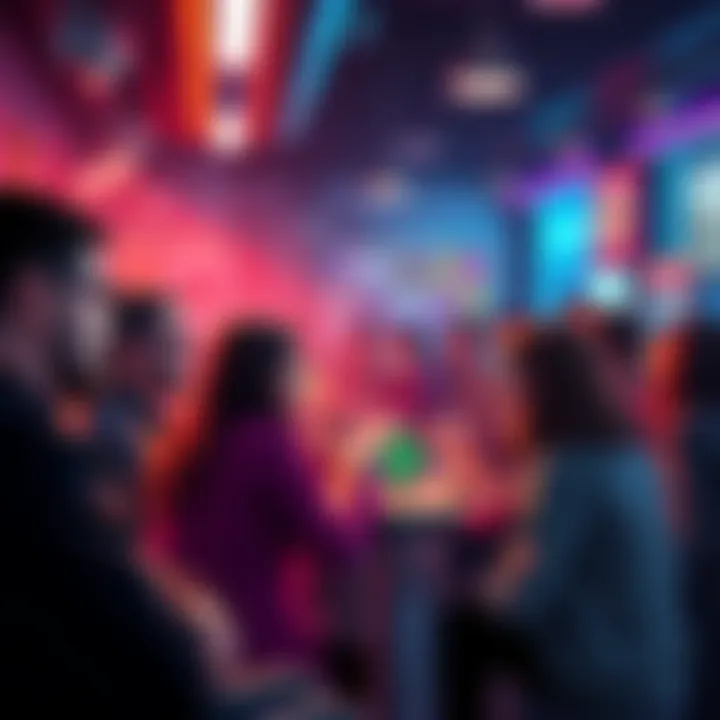 People engaging in a discussion about cryptocurrency and donuts, showing a positive community atmosphere