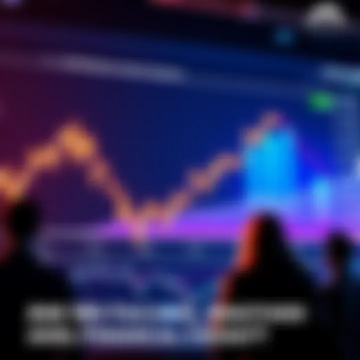 A graph showing a steep decline in stock market values, with worried investors looking on.