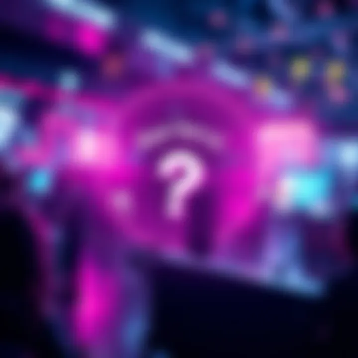 A digital graphic showcasing the Deep Snitch AI presale, highlighting interest among industry experts with question marks and upward trends.