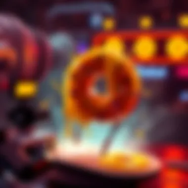 Graphic showing an upgraded donut-bot with new multiplier logic for fair distribution of rewards