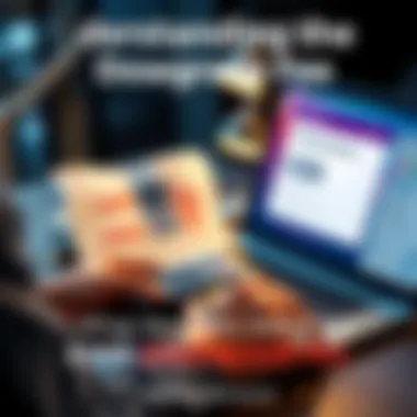 A person reviewing financial documents with a calculator and a laptop showing a €350 fee notification