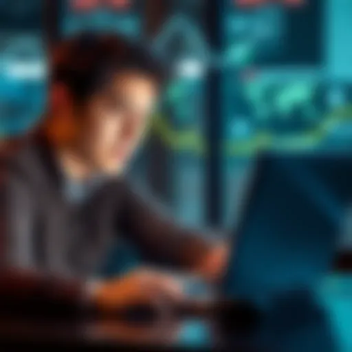 A person looking frustrated at their laptop with a DPN device next to it, indicating connection problems with their ISP.
